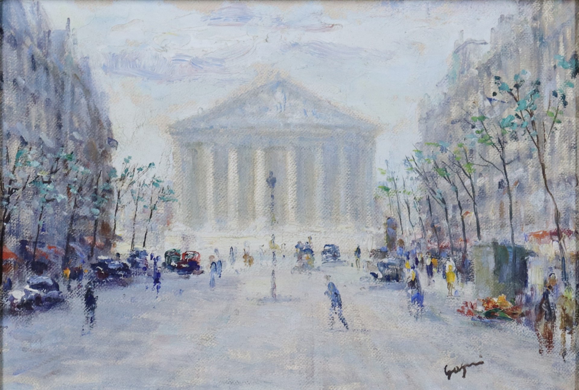 Appraisal: PAUL GAGNI FRANCE - La Madeleine Oil on board Signed