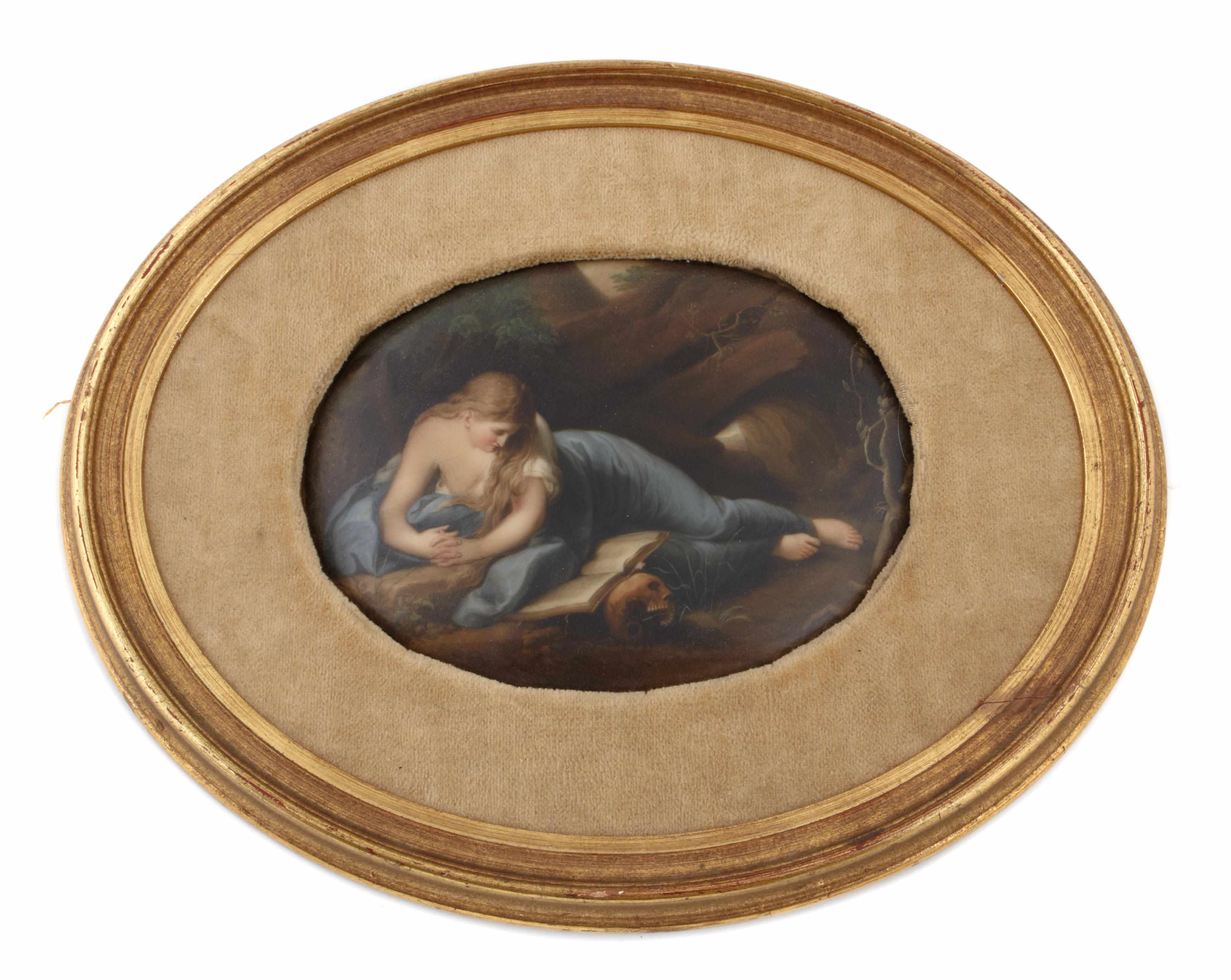 Appraisal: A Berlin K P M oval porcelain plaque of the