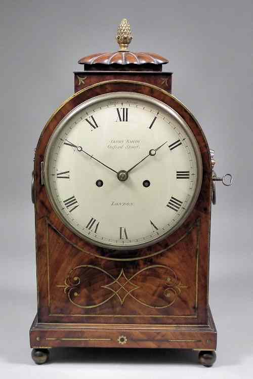 Appraisal: A late George III mahogany cased mantel clock by James