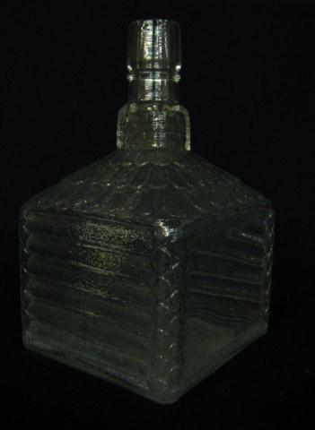 Appraisal: Antique bottle clear in log cabin shape Old Times Whiskey