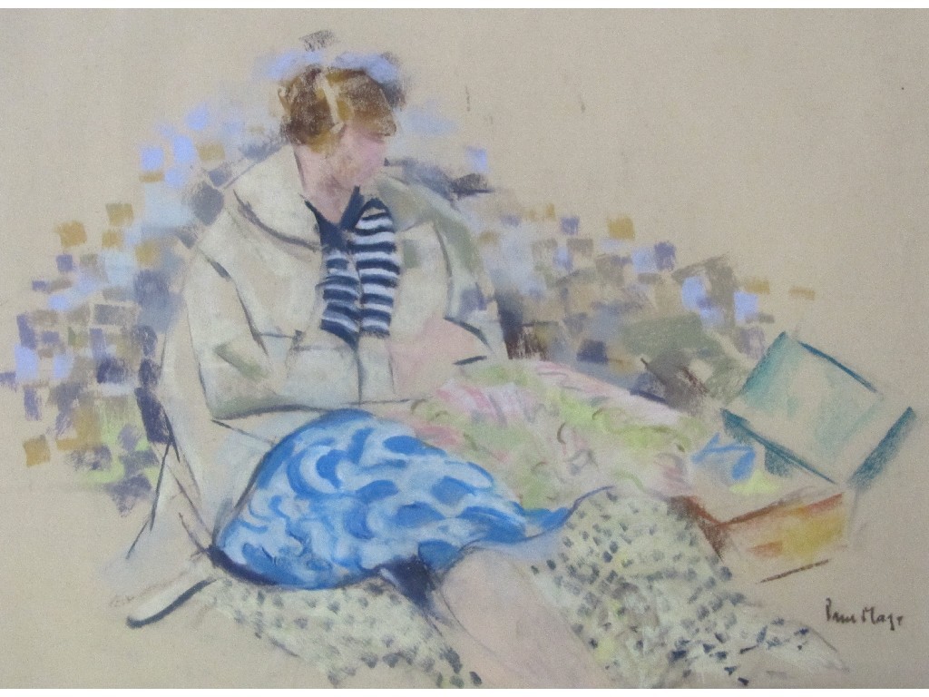 Appraisal: PAUL LUCIEN MAZE - JESSIE PICNICING The artist's wife Pastel