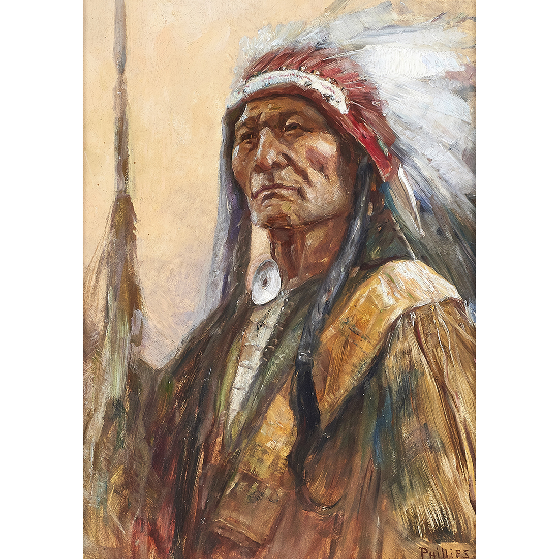 Appraisal: Bert Geer Phillips American - Untitled Portrait of an Indian