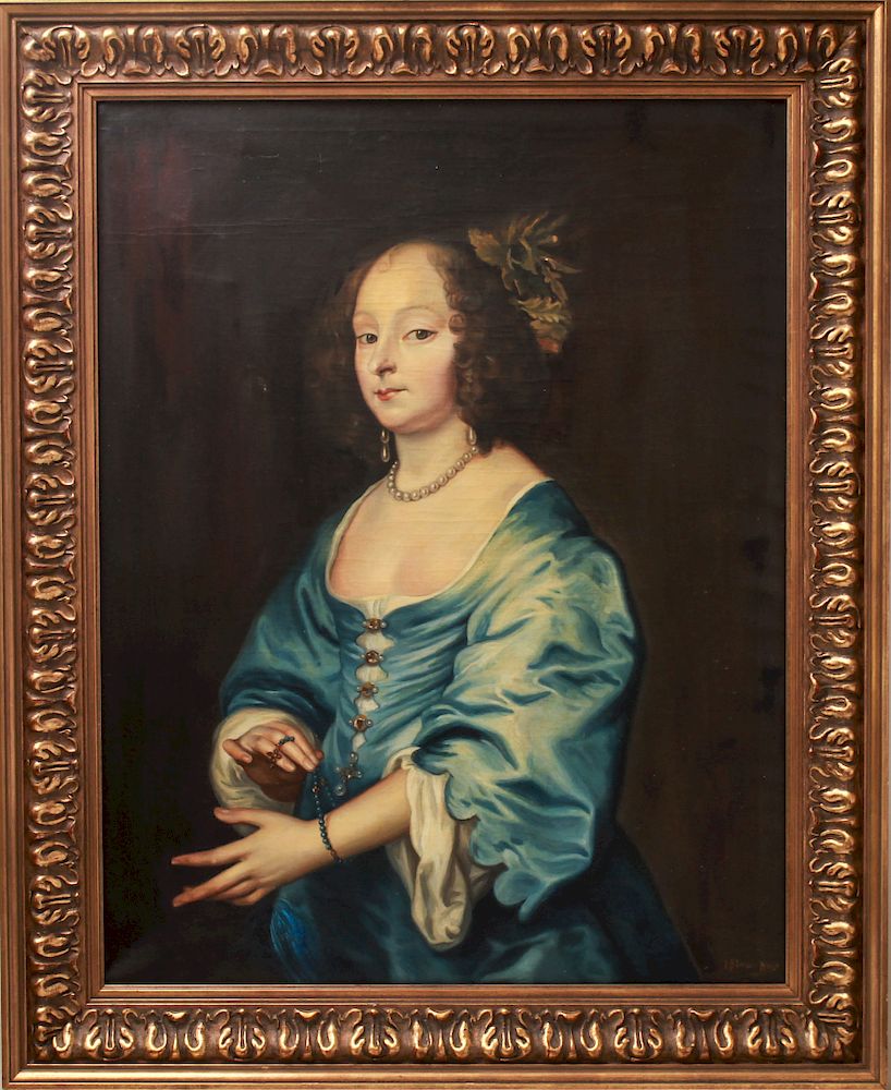 Appraisal: J Blanco Nino Mujer del Pintor Van Dyck Oil J