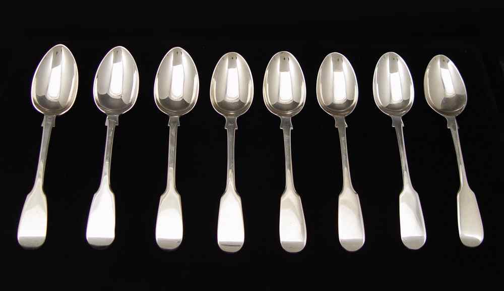 Appraisal: STERLING JOHN JAMES WHITING ENGLISH SILVER SPOONS All Hallmarked with