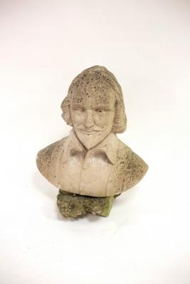 Appraisal: A reconstituted stone bust of Shakespeare cm high