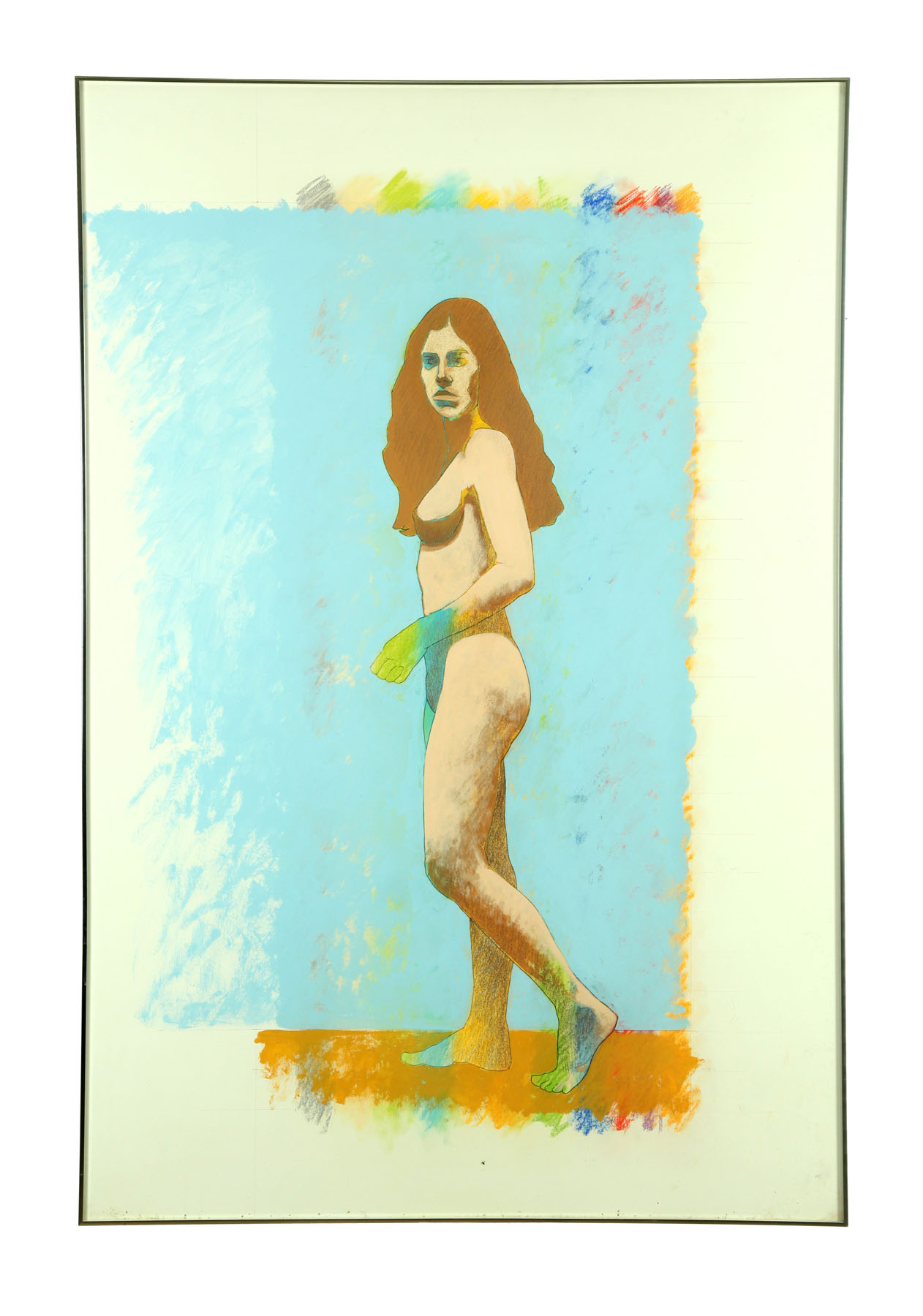 Appraisal: NUDE BY ENRIQUE CASTRO-CID CHILE - Mixed media on paper