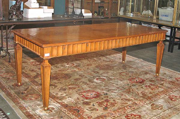 Appraisal: A Neoclassical style parcel gilt mahogany desk mid th century