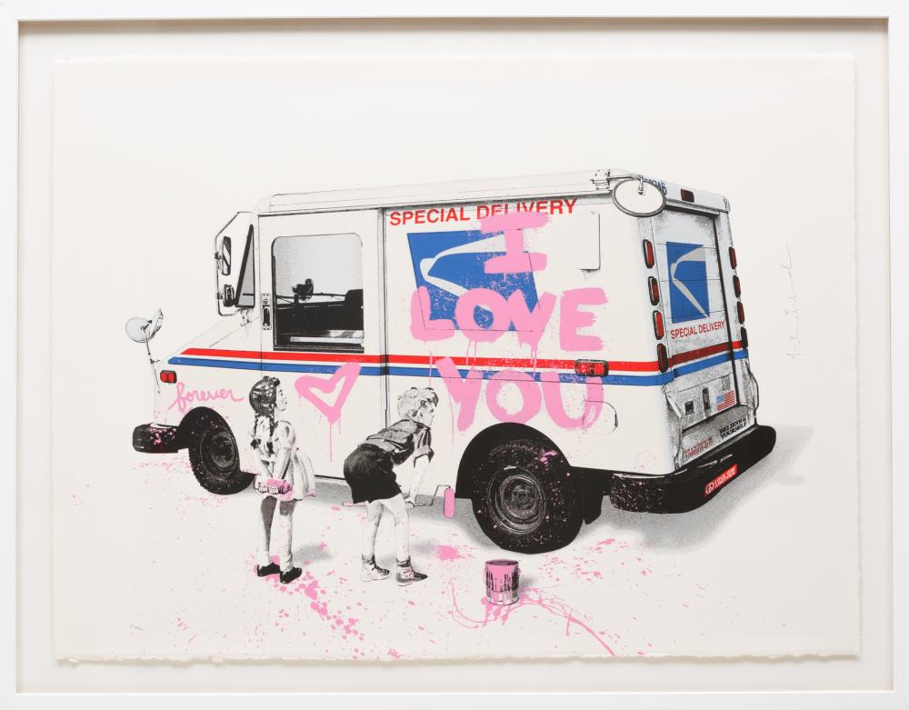 Appraisal: Mr Brainwash Thierry Guetta French b Special Delivery -color screenprint