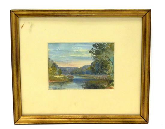 Appraisal: Dwight William Tryon American - watercolor on paper summer landscape