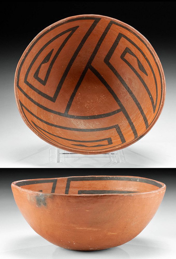 Appraisal: Anasazi Pinedale Bichrome Bowl - Black on Red w TL