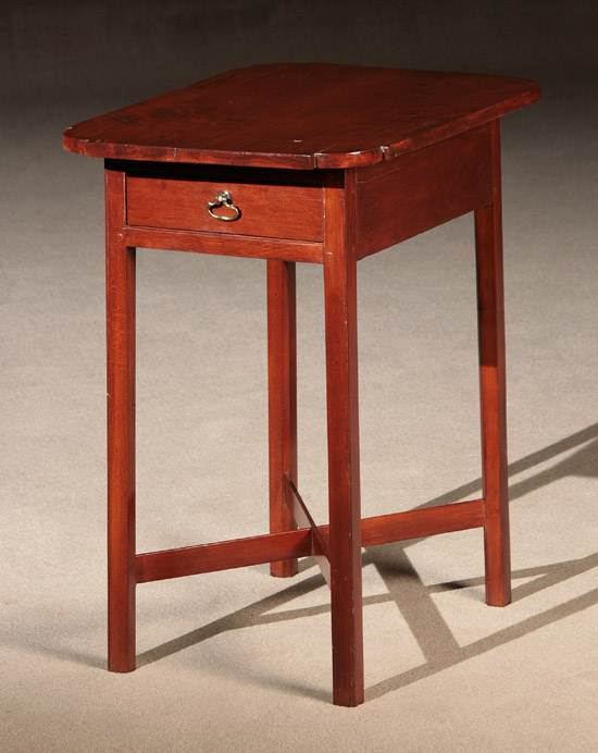 Appraisal: Federal Figured Maple and Cherry Side Table Probably Connecticut River