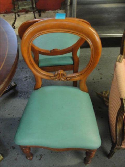 Appraisal: Victorian Balloon Back Chairs From an East th Street NYC