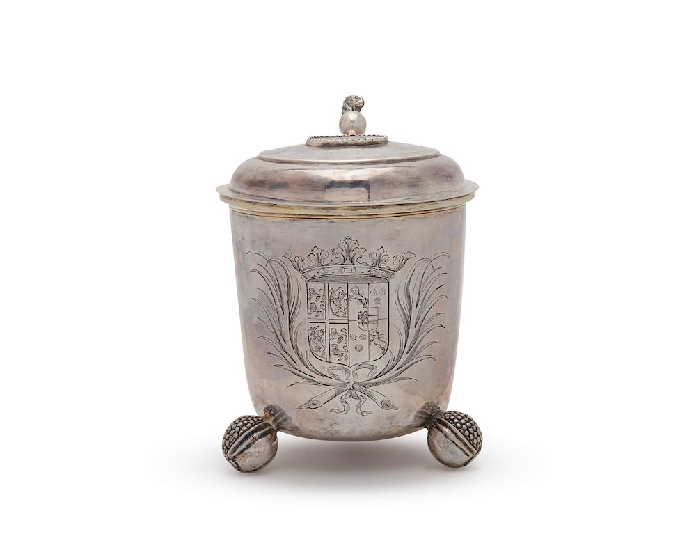 Appraisal: Danish Silver Peg Tankard th century Danish Silver Peg Tankard