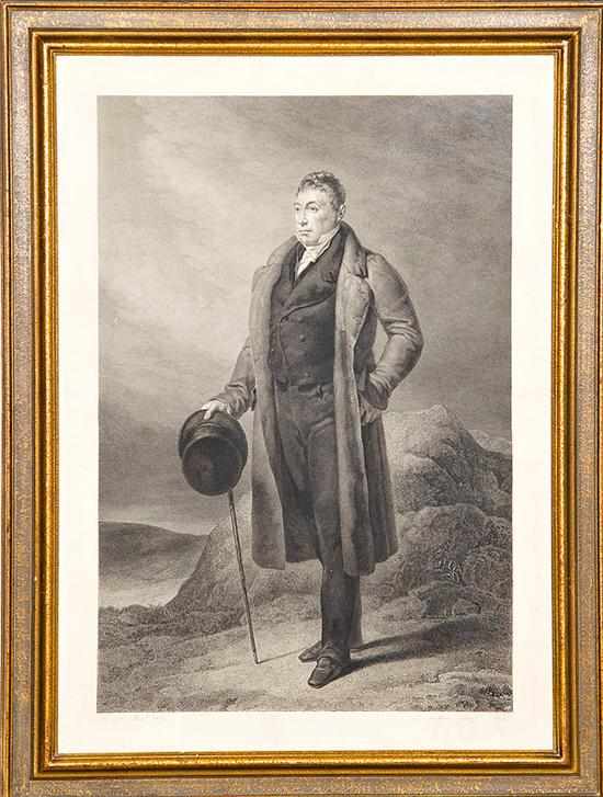 Appraisal: Ary Scheffer after French - GENERAL LAFAYETTE engraved by Lerouse