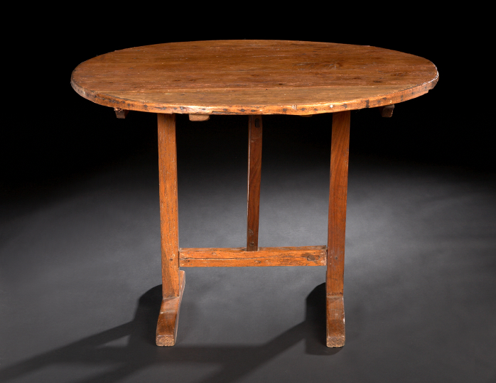 Appraisal: Provincial Pine Folding Wine Table third quarter th century the