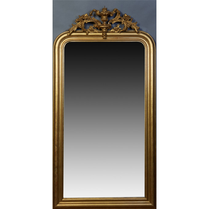 Appraisal: French Louis Philippe Gilt and Gesso Overmantel Mirror th c