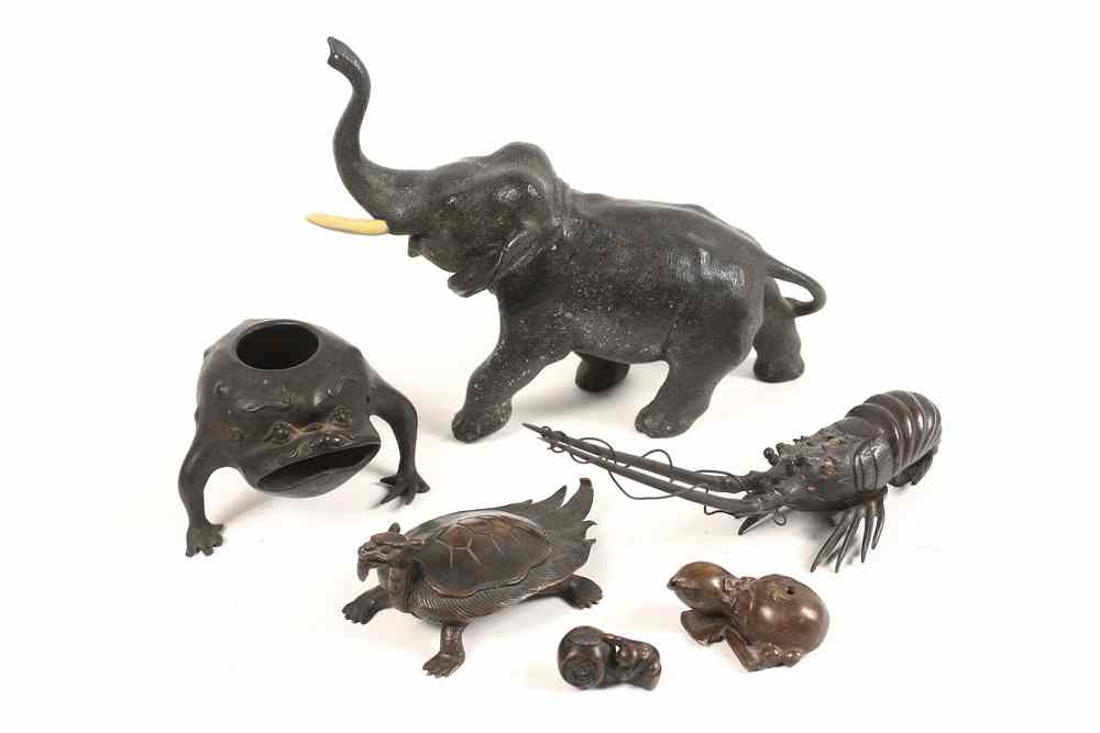 Appraisal: PC ORIENTAL BRONZE LOT - Lot of th c small