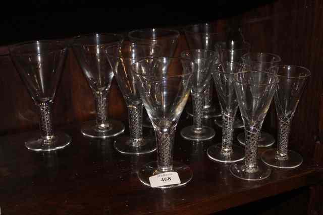 Appraisal: A COLLECTION OF TWELVE MODERN GLASSES six large six small