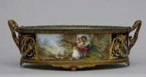 Appraisal: In The Manner of Sevres Ormolu Bowl Hand painted and