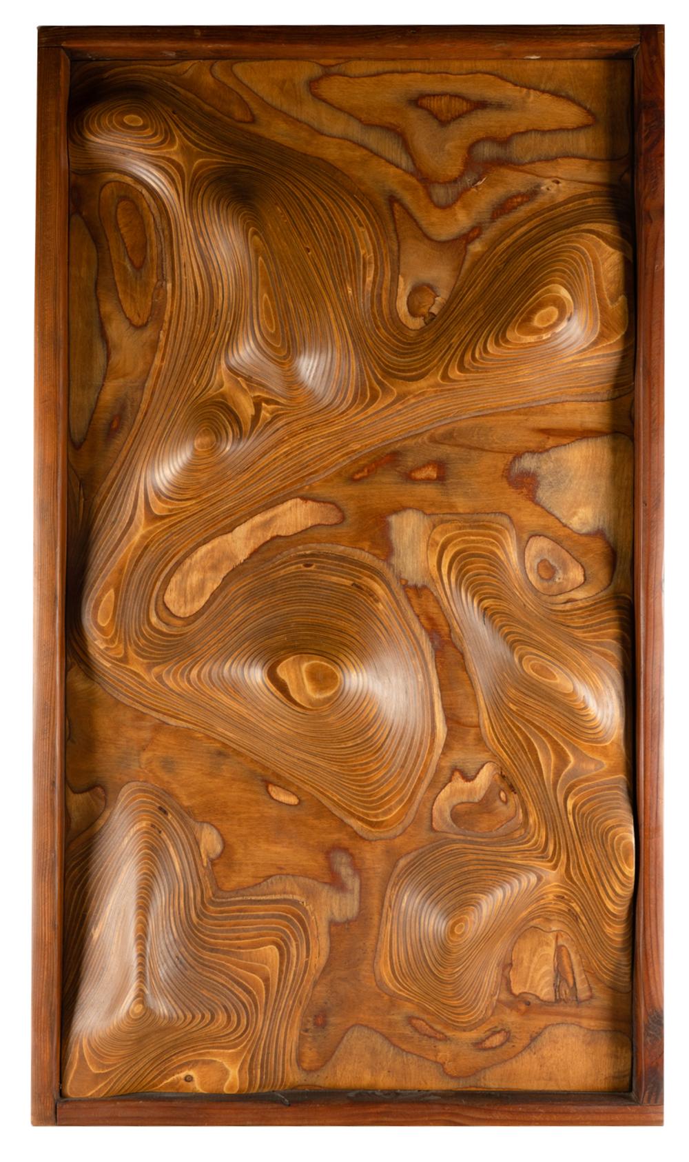 Appraisal: CARVED WOOD RELIEF PANELunsigned x inches frame Condition