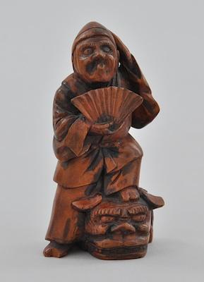 Appraisal: A Carved Wood Kabuki Actor Figurine Standing approx - H