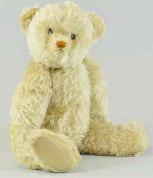 Appraisal: LARGE WHITE GERMAN TEDDY BEAR Possibly Steiff - brown vertically