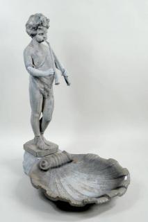 Appraisal: Lead Figural Fountain By Florentine Craftsmen NY Lead figural fountain