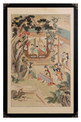 Appraisal: Silk Hanging Scroll Chinese in the manner of Wu Shujuan