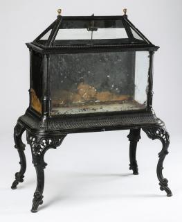 Appraisal: th c Rococo Revival cast iron aquarium h Rococo Revival