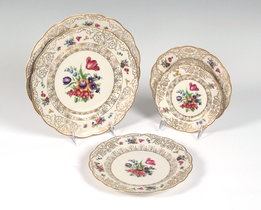 Appraisal: ROYAL BAYREUTH BAVARIAN FINE CHINA PLATES plates with an ornate