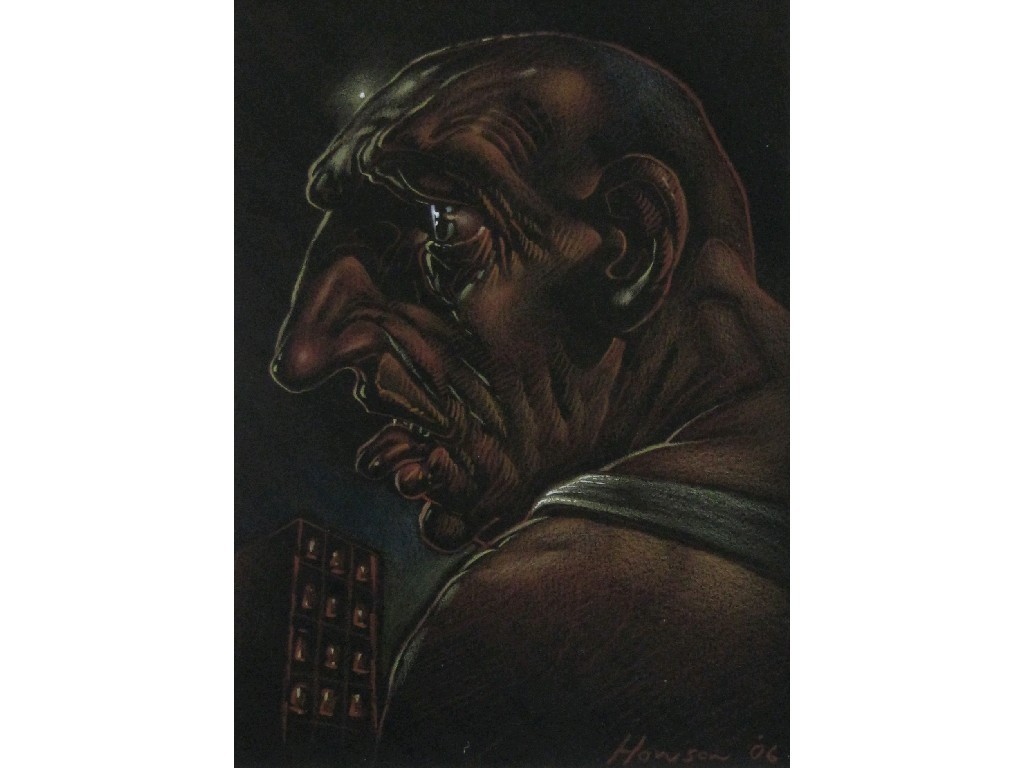 Appraisal: PETER HOWSON b Pastel 'Night in the City' signed and