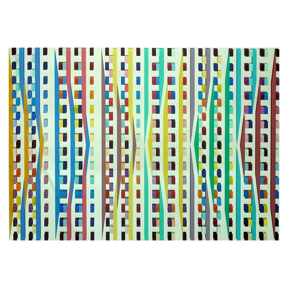 Appraisal: Yaacov Agam Israeli b Serigraph Mirror Yaacov Agam Israeli b