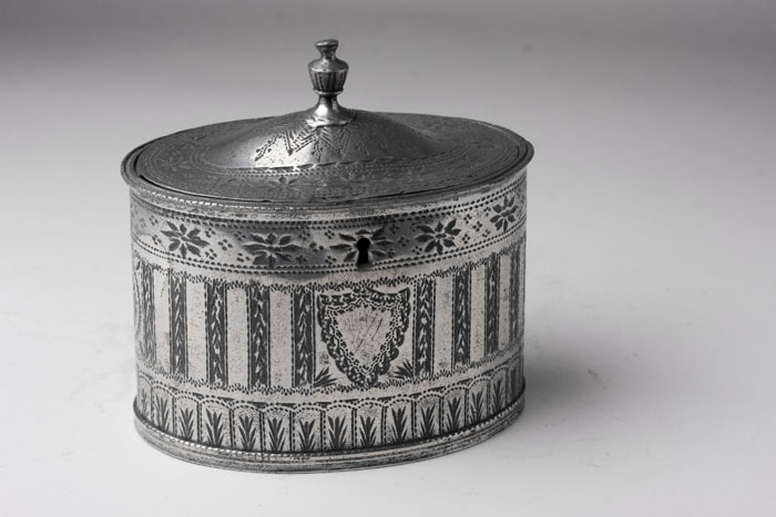 Appraisal: PEWTER TEA CADDY RICHARD PITT LONDON ENGLAND CIRCA - Maker's