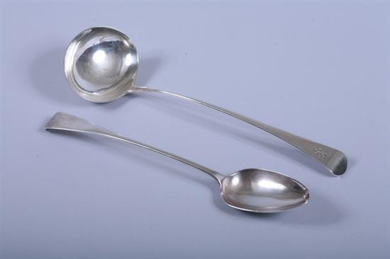 Appraisal: GEORGE III SOUP LADLE AND WILLIAM IV STUFFING SPOON Ladle