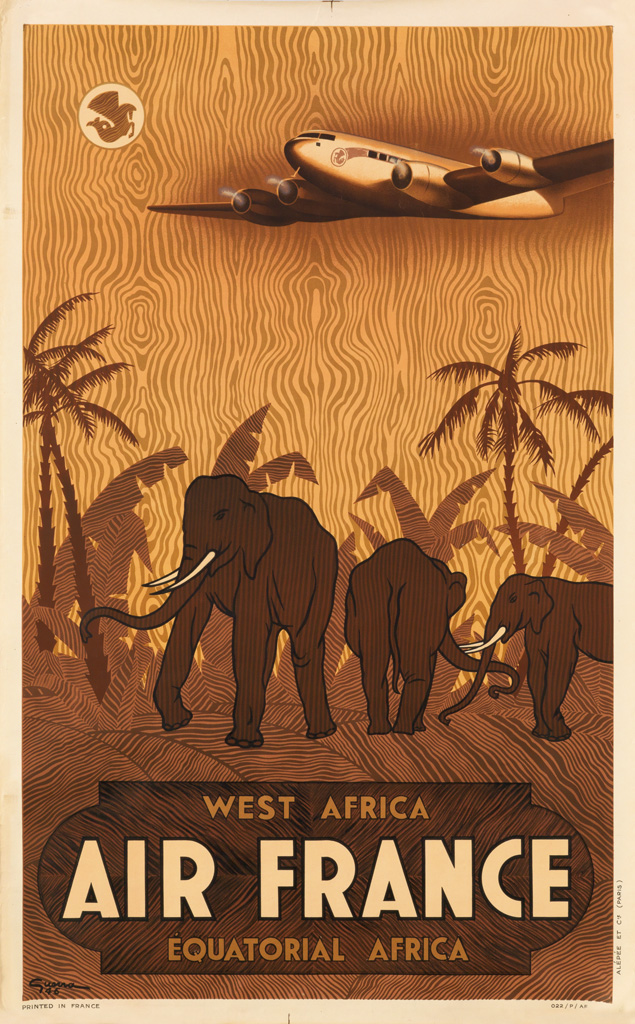 Appraisal: VINCENT GUERRA DATES UNKNOWN AIR FRANCE WEST AFRICA x inches