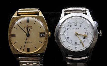 Appraisal: Zale's Wrist Watch and a Bulova Wrist Watch