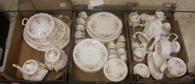 Appraisal: Three Trays of Paragon Royal Albert Victoriana Rose Dinner and