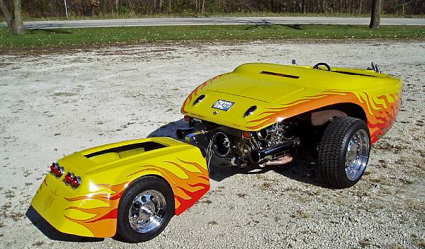 Appraisal: An Ed Roth Motorcycle Trike Trailer one of two built