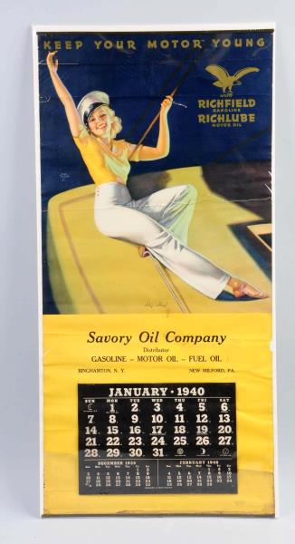 Appraisal: Savory Oil Earl Moran Calendar Full pad with roll lines