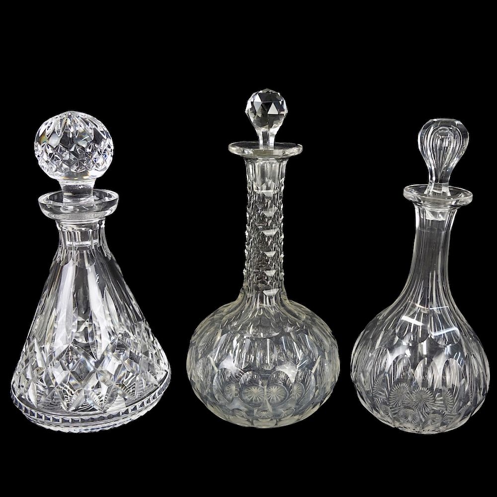 Appraisal: Three Crystal Decanters Three Crystal Decanters One signed Waterford the