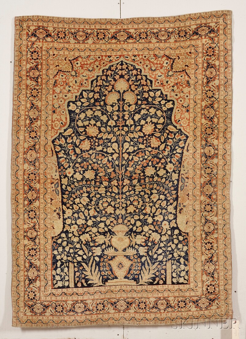 Appraisal: Hajji Jalili Tabriz Prayer Rug Northwest Persia last quarter th