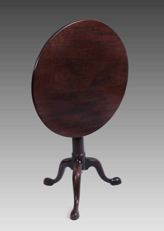 Appraisal: GEORGE III PERIOD MAHOGANY BIRD CAGE TILT TOP TABLE ''