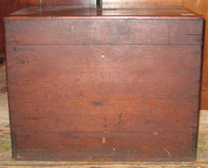 Appraisal: Mahogany lift lid chest fitted for a silver tea service