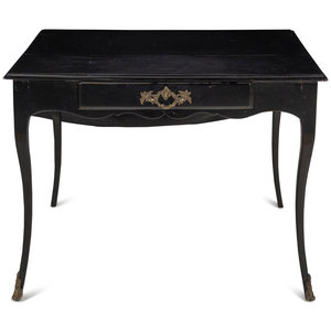 Appraisal: A R gence Gilt Bronze Mounted Ebonized Writing Table th