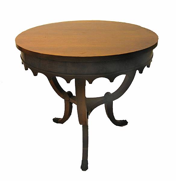 Appraisal: A carved wood table height in diameter in