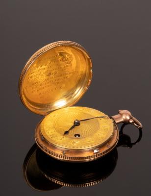 Appraisal: An ct gold cased hunter pocket watch circa the inner