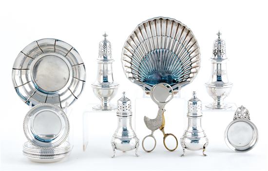 Appraisal: Sterling and plate flatware and serving pieces Frank Whiting Lily