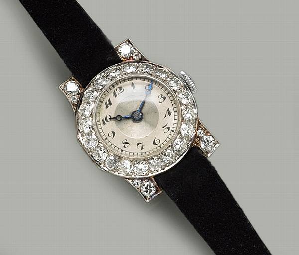 Appraisal: A lady's diamond wristwatch estimated total diamond weight carats watch