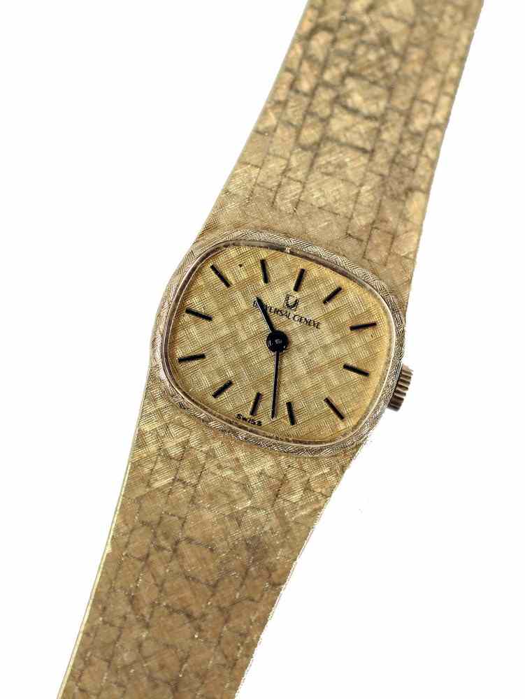 Appraisal: LADY'S WATCH - Universal Geneve K yellow gold wristwatch with