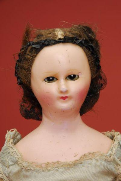 Appraisal: Unusual Wax over Composition with Sleep Eyes Germany ca fine